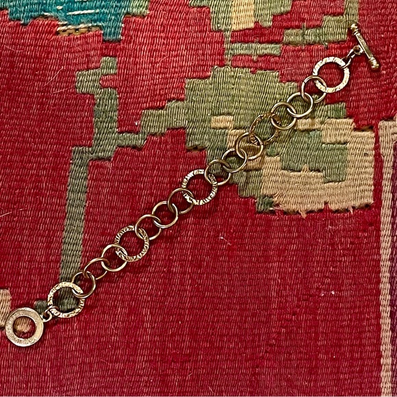 Patrizia Daliana 24k Gold Plated Bronze Handmade Chain Bracelet, Italian - Picture 2 of 4